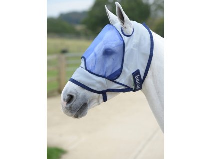 Maska przeciw owadom Buzz-Off Deluxe Bucas, bez ochrony uszu, silver/navy