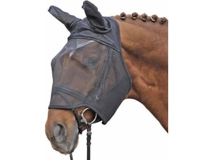 Maska przeciw owadom HKM, z ochroną uszu, czarna