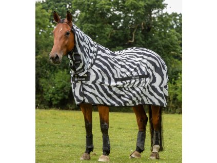 Derka przeciw owadom Sweet Itch Zebra Bucas, z elementem na szyję