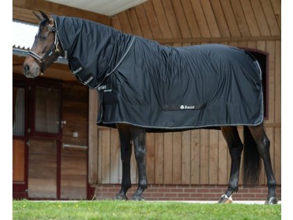 Chłodząca derka Shamrock Power Bucas, z kapturem, black/silver