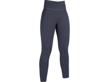 Legginsy jeździeckie Cosy HKM, z pełnym lejem, zimowe, deep grey