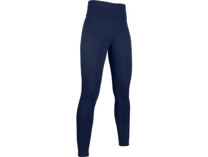 Legginsy jeździeckie Cosy HKM, z pełnym lejem, zimowe, deep blue