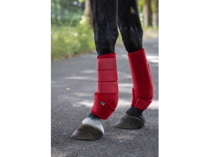 Ochraniacze z softoprenem w kolorze HKM, para, red