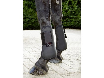 Ochraniacze na przednie ścięgna Premium HKM, para, czarne