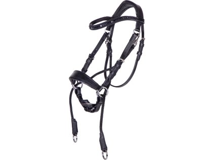 Ogłowie bezwędzidłowe Thunderbolt QHP, czarne