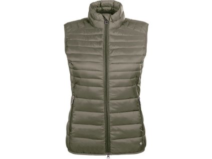 Kamizelka pikowana Lena HKM, damska, olive green