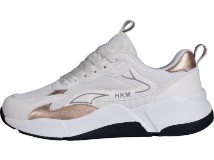 Sneakersy Rosegold Glamour HKM, dla dorosłych, białe