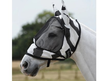 Maska przeciw owadom Buzz-Off Deluxe Zebra Bucas, z ochroną uszu