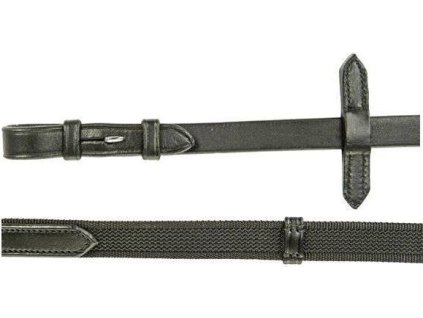 Wodze antypoślizgowe HKM, 140 cm, czarne