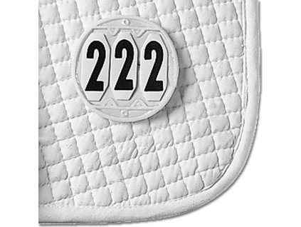 Numer startowy Waldhausen, 2 szt., trzycyfrowy, biały