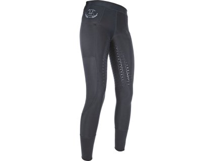 Bryczesy Mesh HKM, z pełnym lejem, czarne