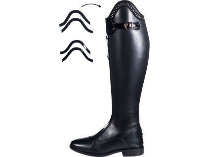 Oficerki jeździeckie Trinity Competition HKM, standardowa łydka/niskie, dla dorosłych, czarne