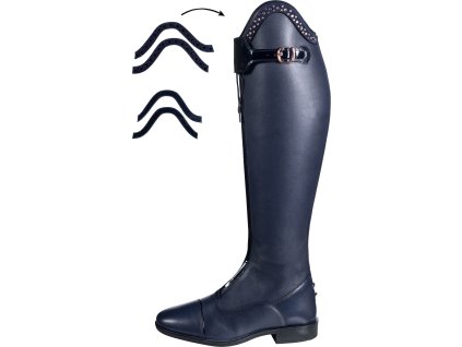 Oficerki jeździeckie Trinity Competition HKM, standardowa łydka, dla dorosłych, deep blue