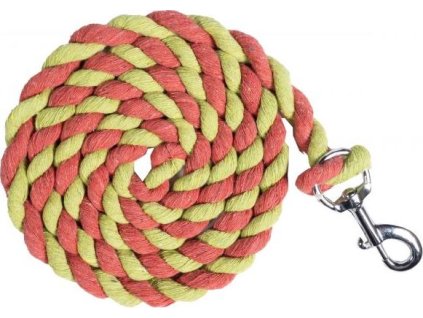 Uwiąz bawełniany HKM, 1,8 m, jabłkowo zielony/neonowy koral