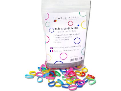 Gumki do grzywy Waldhausen, 30 g, multicoloured