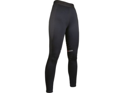 Legginsy Sports HKM, z lejem kolanowym, zimowe, czarne