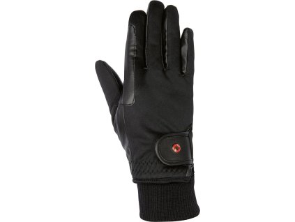 Rękawiczki jeździeckie Frosty HKM, czarne