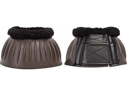 Gumowe kaloszki dzwonkowe Economic Plus HKM, z owczą skórą, para, brązowe