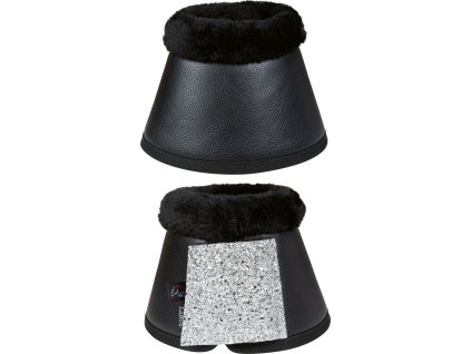 Kaloszki Sparkle HKM z owczą skórą, para, czarne