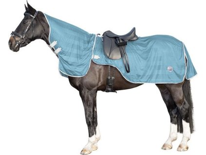 Derka do jazdy HKM, przeciw owadom, z kapturem, aqua