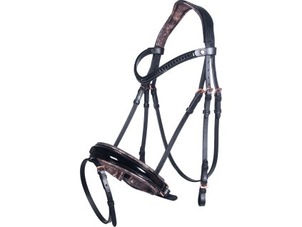 Ogłowie Sofia HKM, black/rosegold