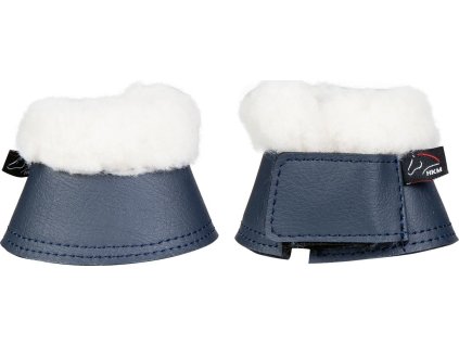 Neoprenowe ochraniacze na kopyta Comfort Shetty HKM, para, z jagnięcą skórą, dark blue