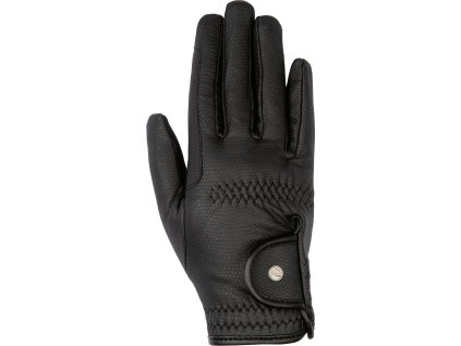 Rękawice jeździeckie Grip Style HKM, zimowe, czarne