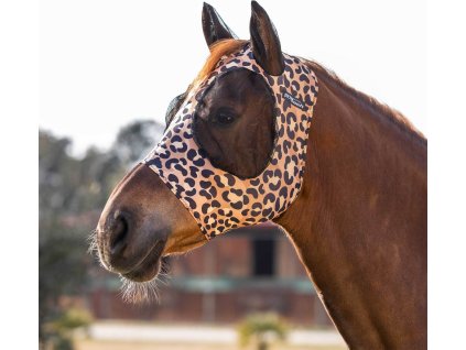 Maska przeciw owadom Lycra Pro-Tech, z ochroną uszu, leopard