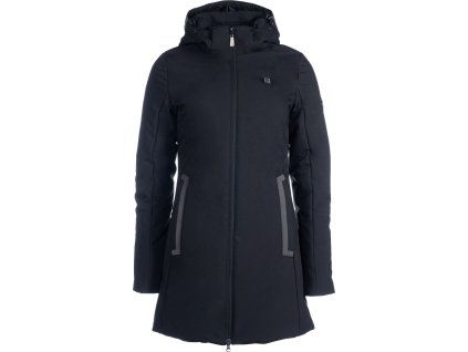 Parka jeździecka Elegant HKM z wbudowanym ogrzewaniem, czarna