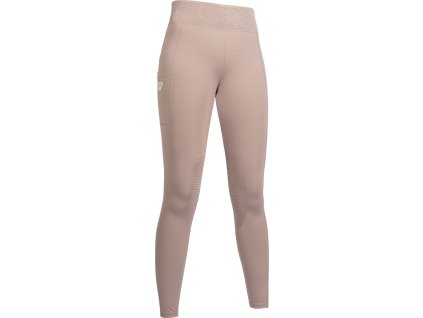 Bryczesy jeździeckie Lavender Bay HKM, z lejem kolanowym, damskie, taupe