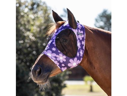 Maska przeciw owadom Lycra Pro-Tech, z ochroną uszu, kwiaty