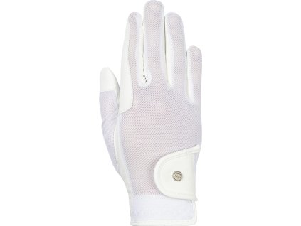 Rękawiczki jeździeckie Style HKM, białe
