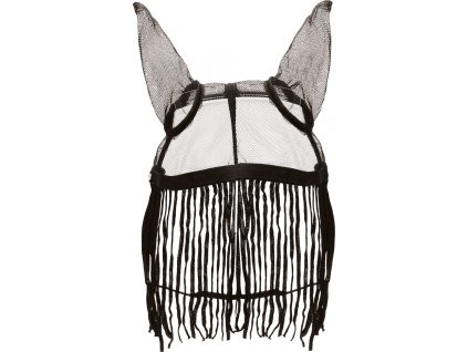 Frędzle na muchy HorseGuard z ochroną uszu, czarny