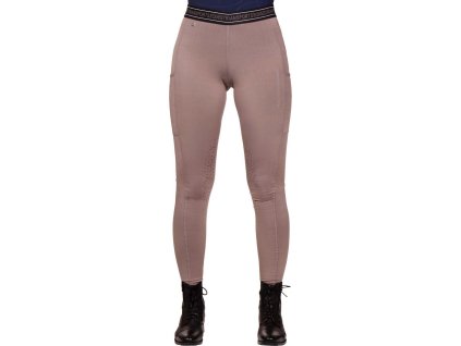 Bryczesy jeździeckie Benethe QHP, z lejem kolanowym, damskie, beige