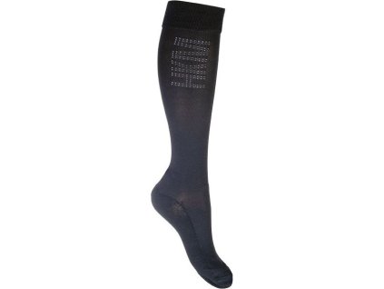 Skarpety jeździeckie Silicone HKM, para, czarne