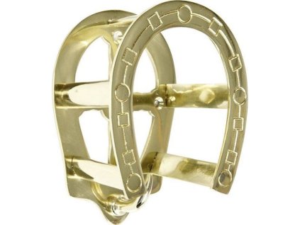 Wieszak Podkowa HKM, mosiądz, złoty