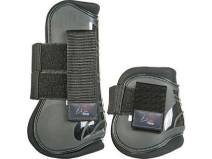 Komplet ochraniaczy na ścięgna przednie i tylne HKM, 4 szt., czarny