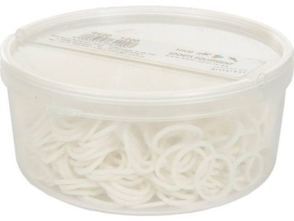 Gumki do grzywy HKM, 500 sztuk, białe