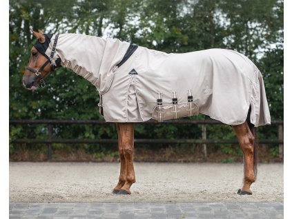 Derka egzemowa przeciw owadom z kapturem QHP, z częścią szyjną, beige