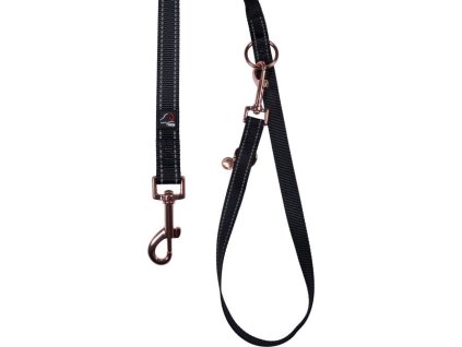 Smycz dla psa Anam Cara HKM, black/rosegold