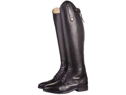 Oficerki jeździeckie Valencia HKM, wąska łydka, dziecięce, czarne