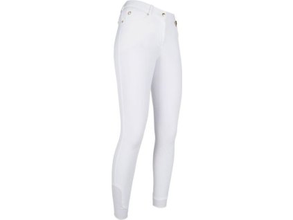 Bryczesy LG Basic HKM, damskie, z pełnym lejem, białe