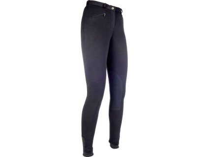 Bryczesy Penny Easy HKM, z lejem kolanowym, czarne
