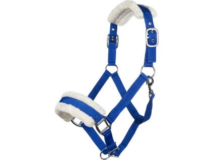 Kantar z jagnięcą skórą Stocklot HKM, royal blue