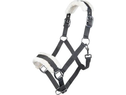 Kantar z owczą skórą Stocklot HKM, głęboki szary