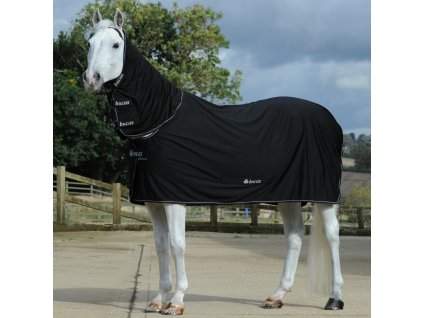 Derka chłoząca Power Bucas, z częścią na szyję, czarno-srebrna