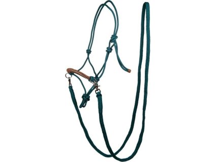 Kantar sznurkowy z wodzami Strass HKM, petrol/brown