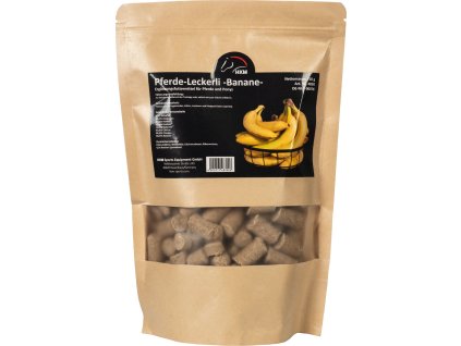 Przysmaki dla koni HKM, 750 g, o smaku banana