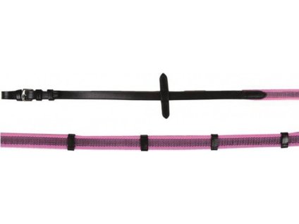 Wodze Colour HKM, różne długości, black/pink