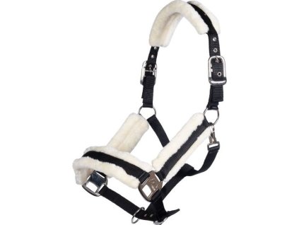 Kantar z owczą skórą Strong HKM, czarny